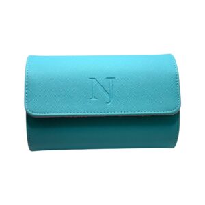 NJ Turquoise Luxury Leather Watch Roll – Double